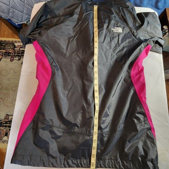 The North‎ Face Women's Hyvent Windbreaker Rain Jacket Hooded Black/Pink SP - Picture 8 of 12